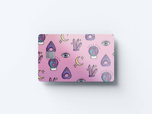 Watercolor good fortune design | credit card sticker | small chip | credit card skin for nursery and home wall decor.