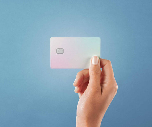 Watercolor gradient design | credit card sticker | small chip | credit card skin for nursery and home wall decor.