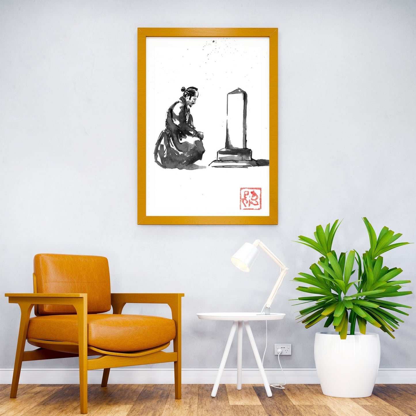 grieving samurai Asian Style Poster | Wall Art for Home & Office | High-Quality Print - High-Quality Visual Display