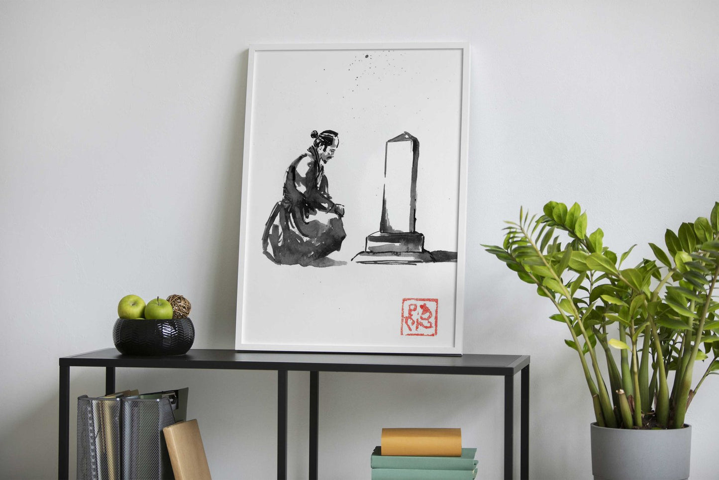 grieving samurai Asian Style Poster | Wall Art for Home & Office | High-Quality Print - High-Quality Visual Display
