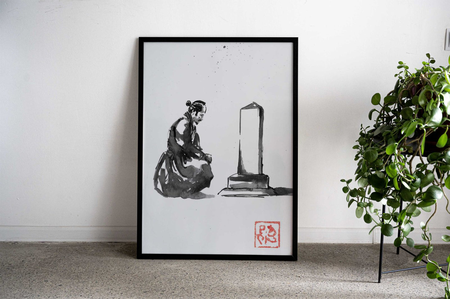 grieving samurai Asian Style Poster | Wall Art for Home & Office | High-Quality Print - High-Quality Visual Display