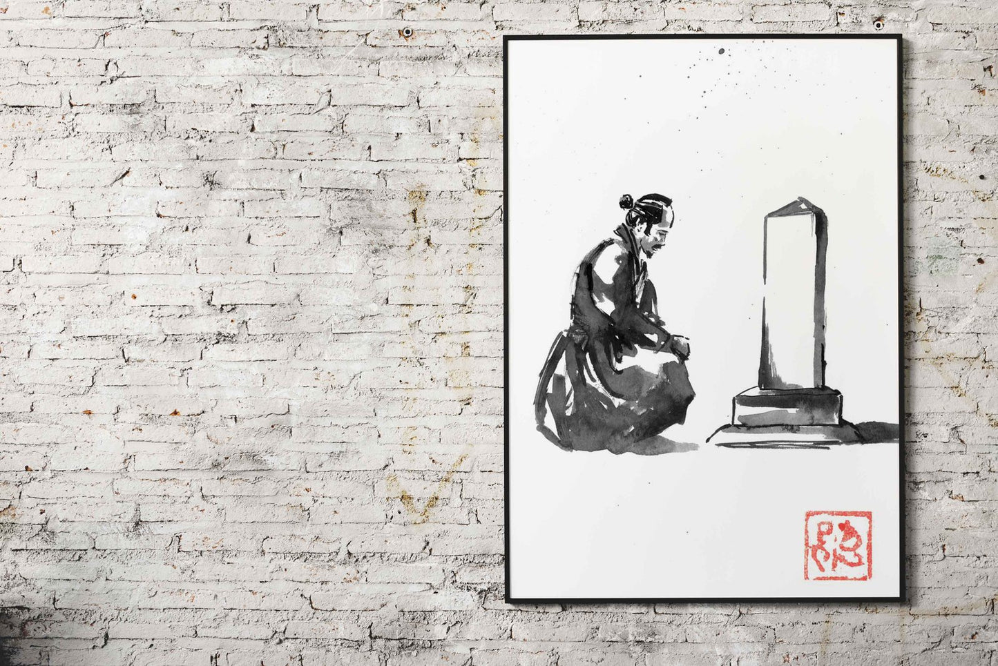 grieving samurai Asian Style Poster | Wall Art for Home & Office | High-Quality Print - High-Quality Visual Display