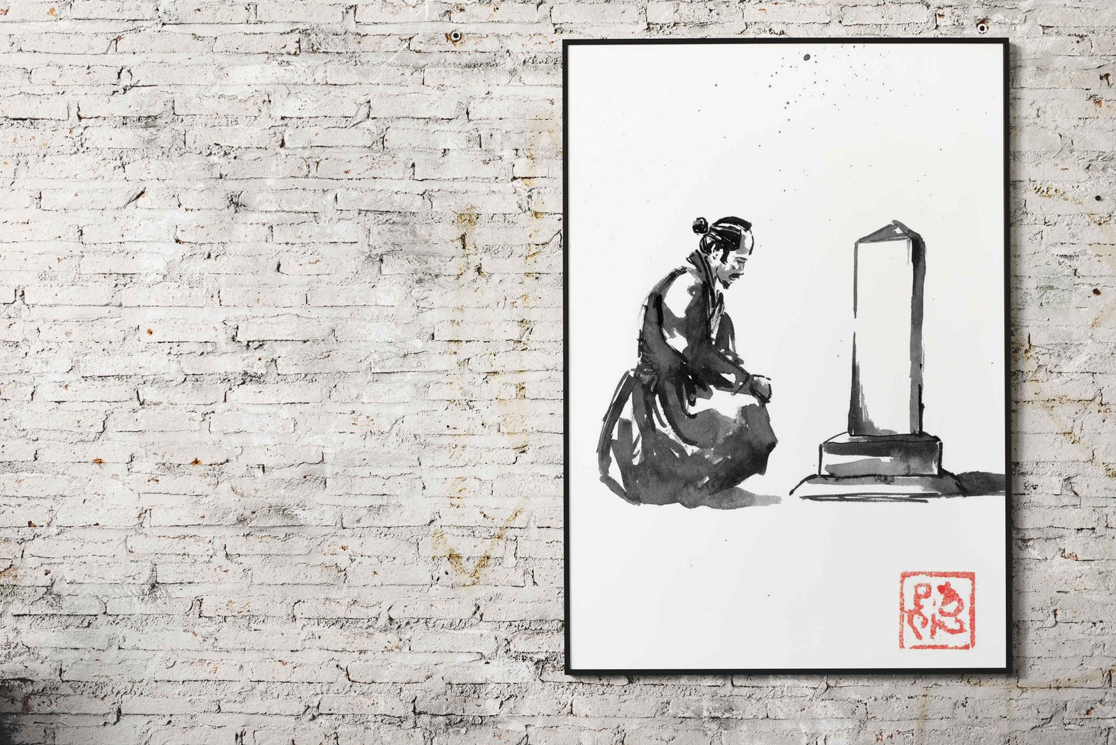 grieving samurai Asian Style Poster | Wall Art for Home & Office | High-Quality Print - High-Quality Visual Display