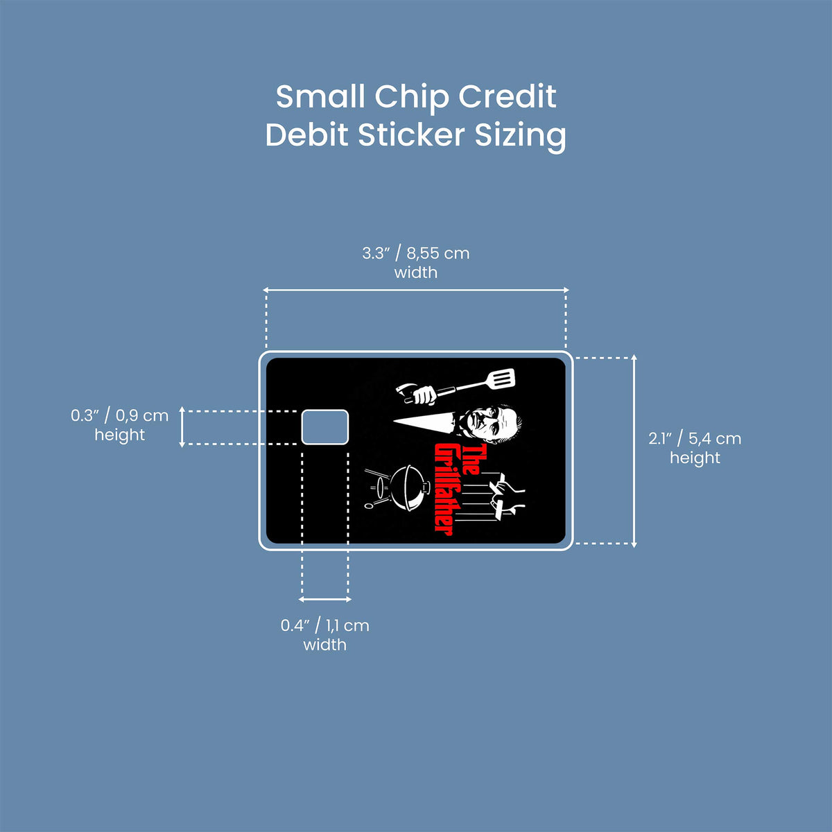 Grillfather - Premium Vinyl Credit Card Skin Cover by Wonderwallsboutique