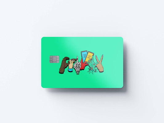 Watercolor grizzly design | credit card sticker | small chip | credit card skin for nursery and home wall decor.