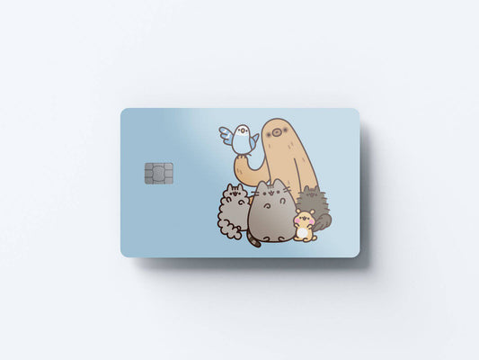 Watercolor group pic design | credit card sticker | small chip | credit card skin for nursery and home wall decor.