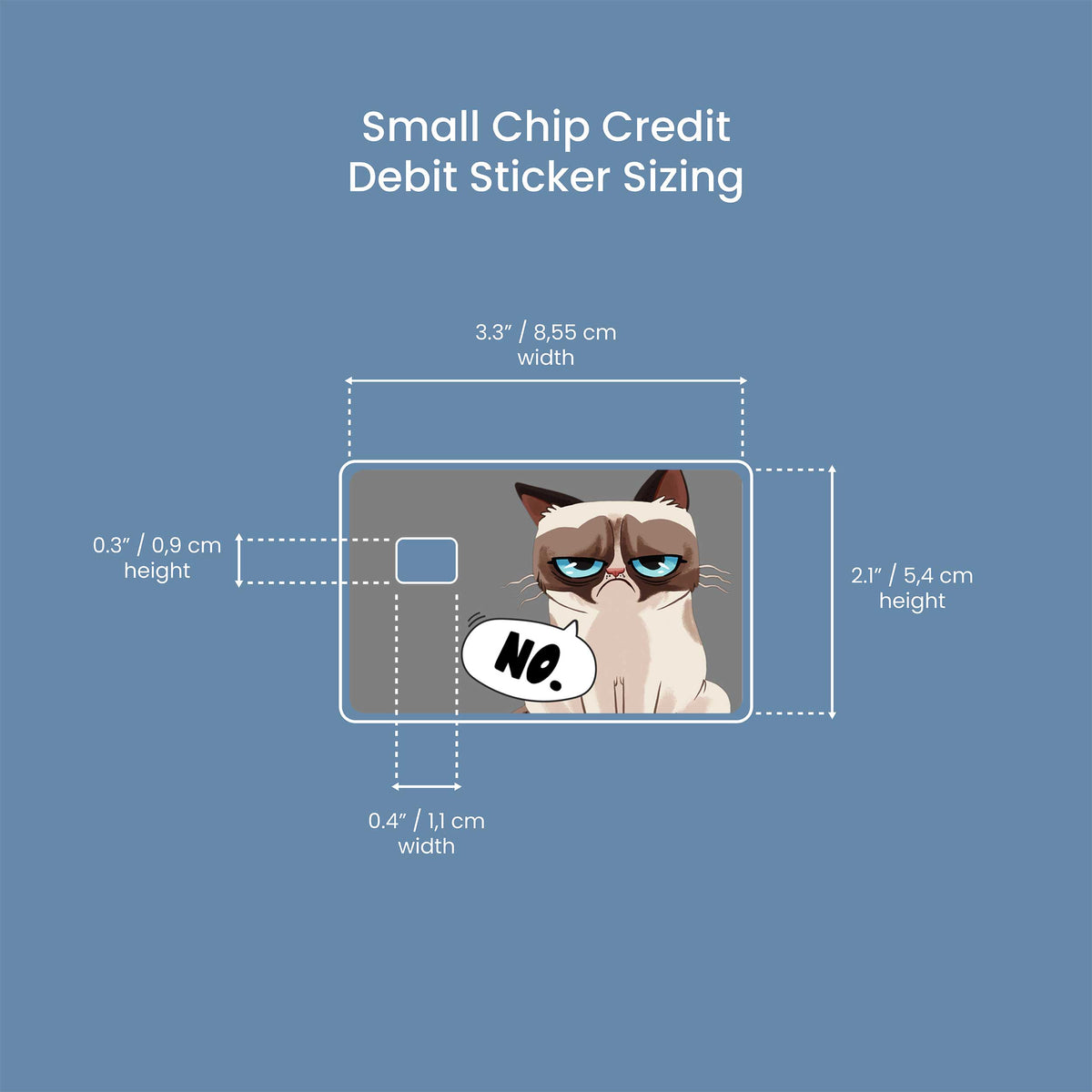 Grumpy Cat No - Premium Vinyl Credit Card Skin Cover by Wonderwallsboutique