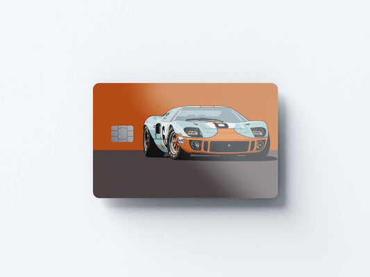 Watercolor gt40 design | credit card sticker | small chip | credit card skin for nursery and home wall decor.