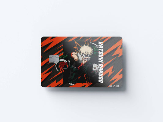 Watercolor hang time katsuki bakugo design | credit card sticker | small chip | credit card skin for nursery and home wall decor.