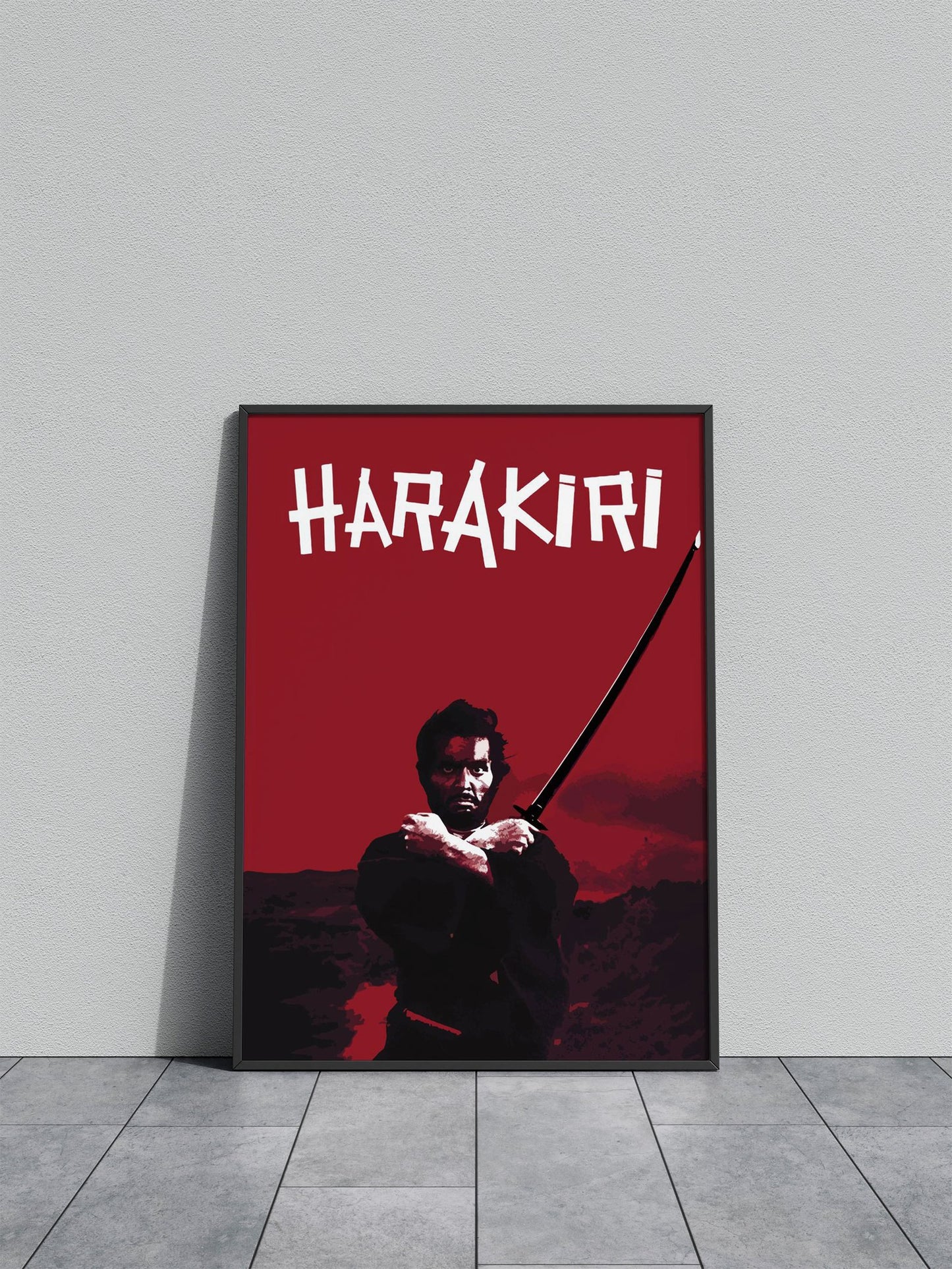 harakiri red minimalist Asian Style Poster | Wall Art for Home & Office | High-Quality Print - High-Quality Visual Display