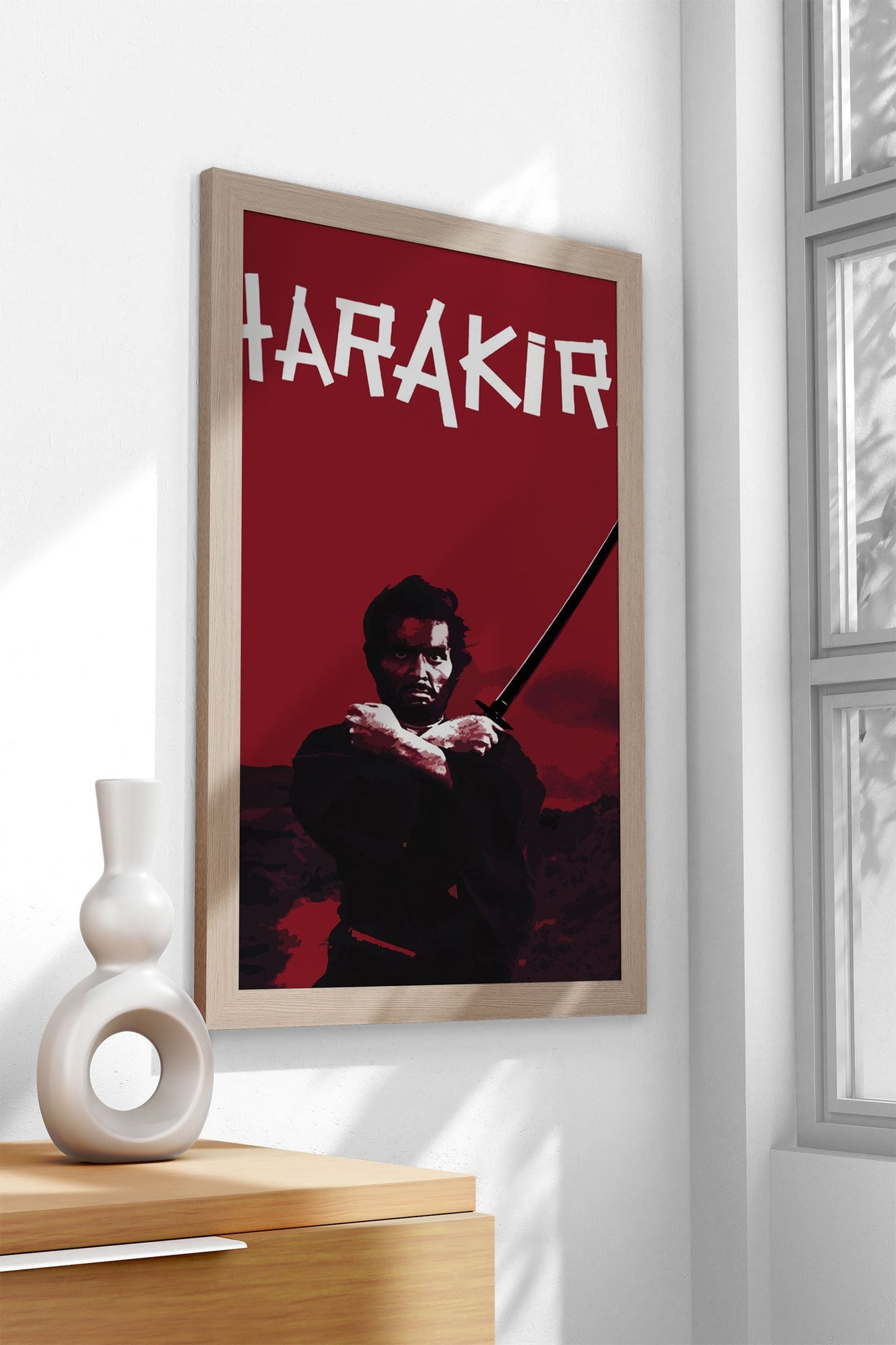 harakiri red minimalist Asian Style Poster | Wall Art for Home & Office | High-Quality Print - High-Quality Visual Display