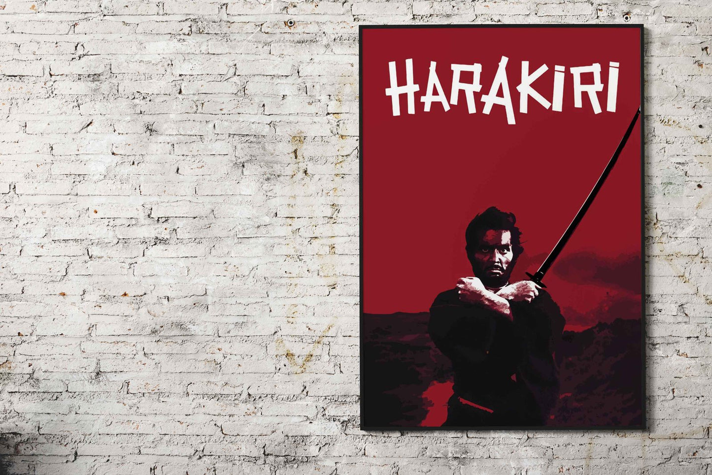 harakiri red minimalist Asian Style Poster | Wall Art for Home & Office | High-Quality Print - High-Quality Visual Display