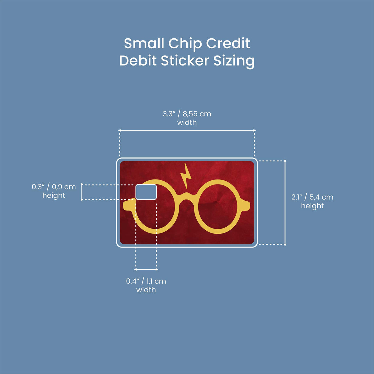 Harry Potter Glasses - Premium Vinyl Credit Card Skin Cover by Wonderwallsboutique