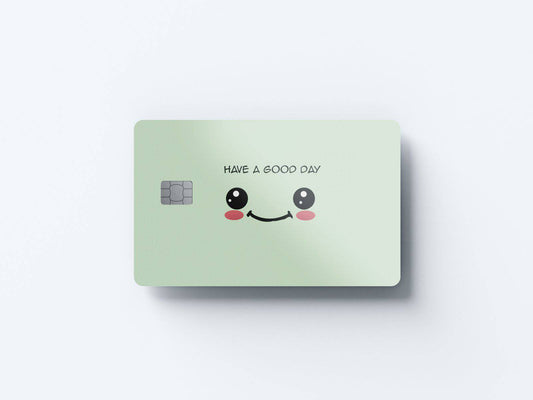 Watercolor have a good day design | credit card sticker | small chip | credit card skin for nursery and home wall decor.