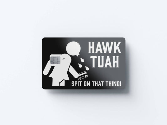 Watercolor hawk tuah design | credit card sticker | small chip | credit card skin for nursery and home wall decor.