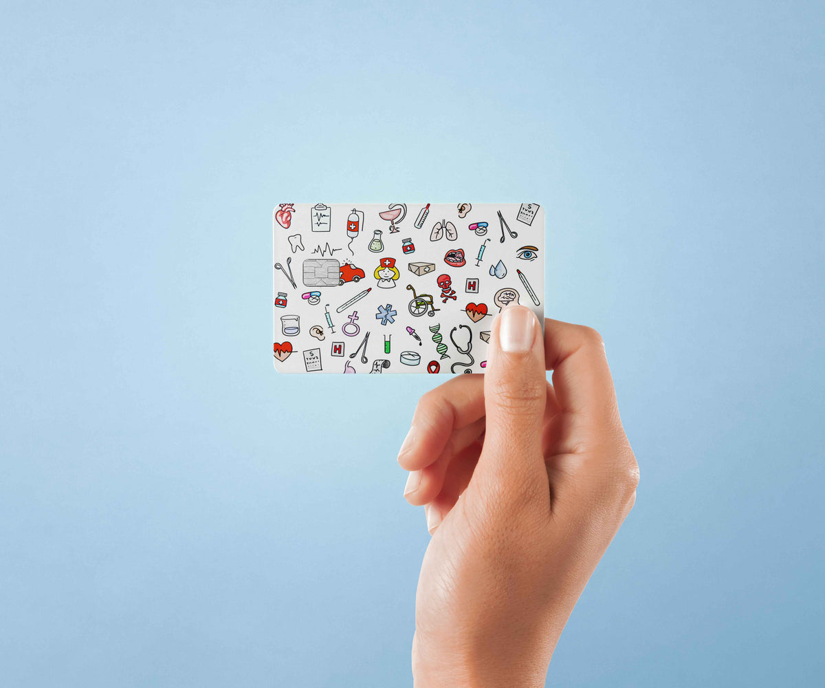Health Care - Premium Vinyl Credit Card Skin Cover by Wonderwallsboutique
