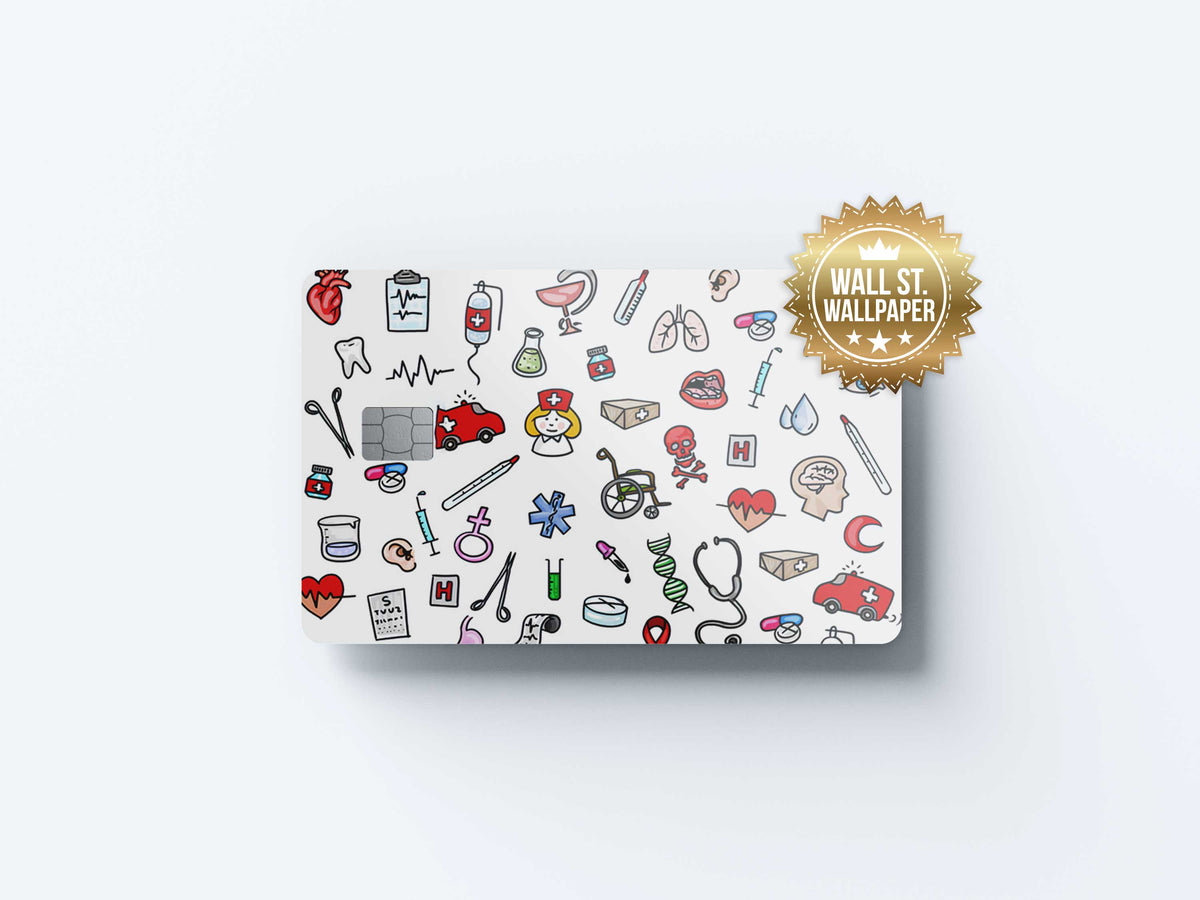 Health Care - Premium Vinyl Credit Card Skin Cover by Wonderwallsboutique