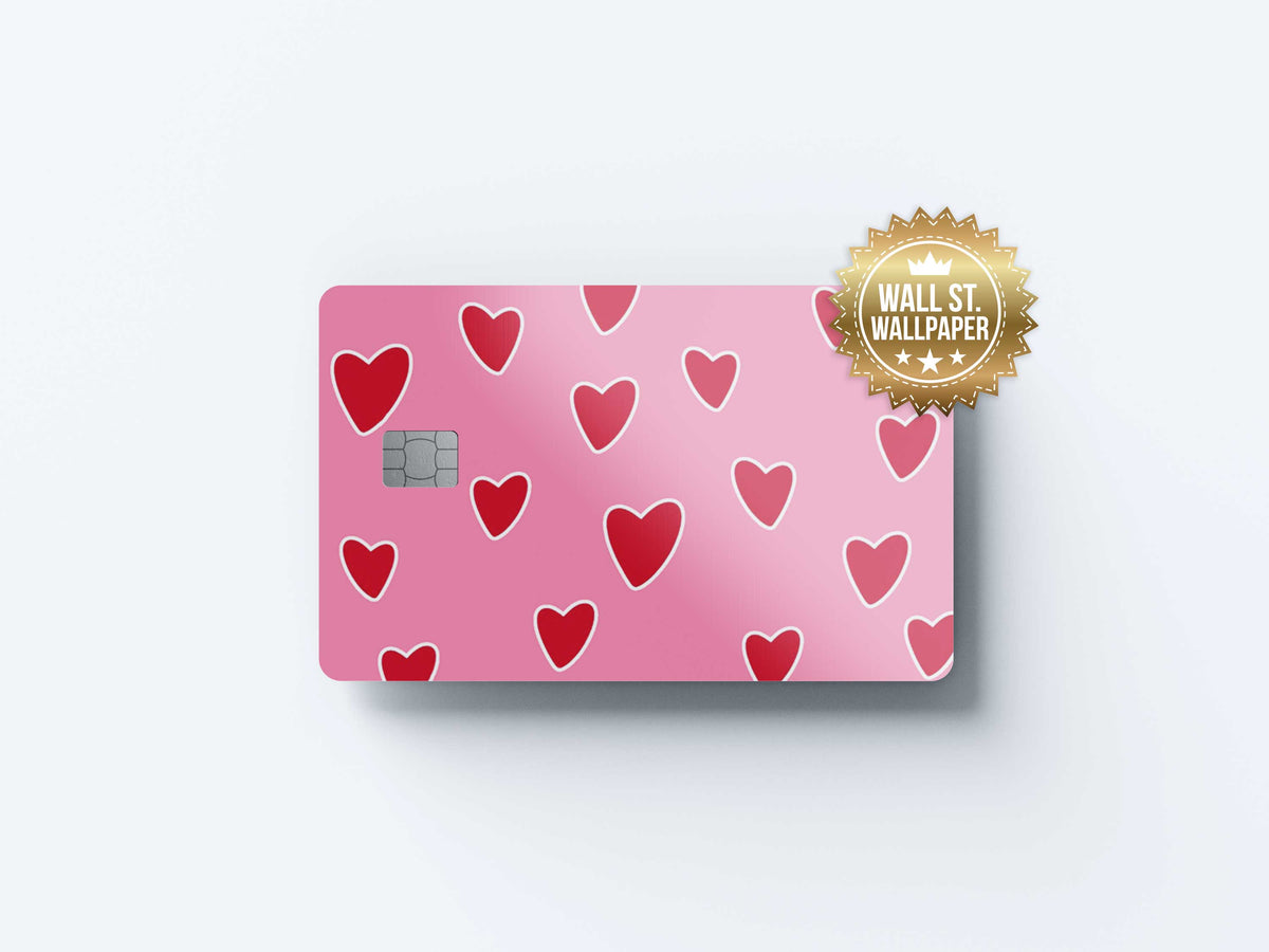 Hearths Pink - Premium Vinyl Credit Card Skin Cover by Wonderwallsboutique