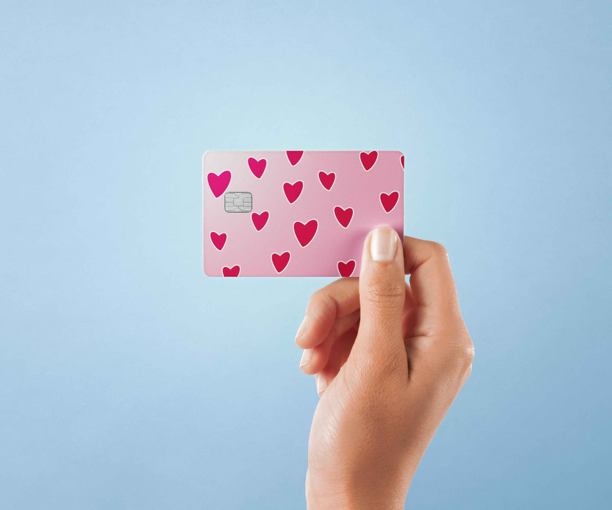 Hearths Pink - Premium Vinyl Credit Card Skin Cover by Wonderwallsboutique