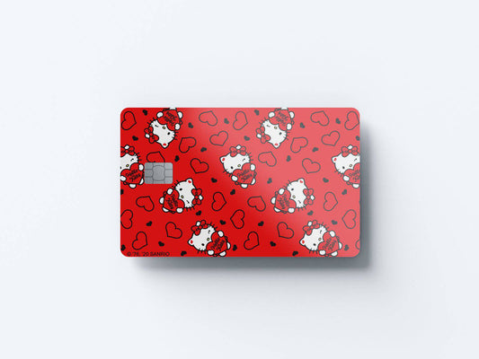 Watercolor hearts for you design | credit card sticker | small chip | credit card skin for nursery and home wall decor.