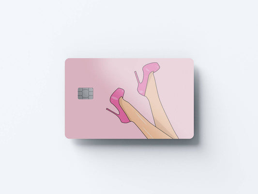 Watercolor heels design | credit card sticker | small chip | credit card skin for nursery and home wall decor.
