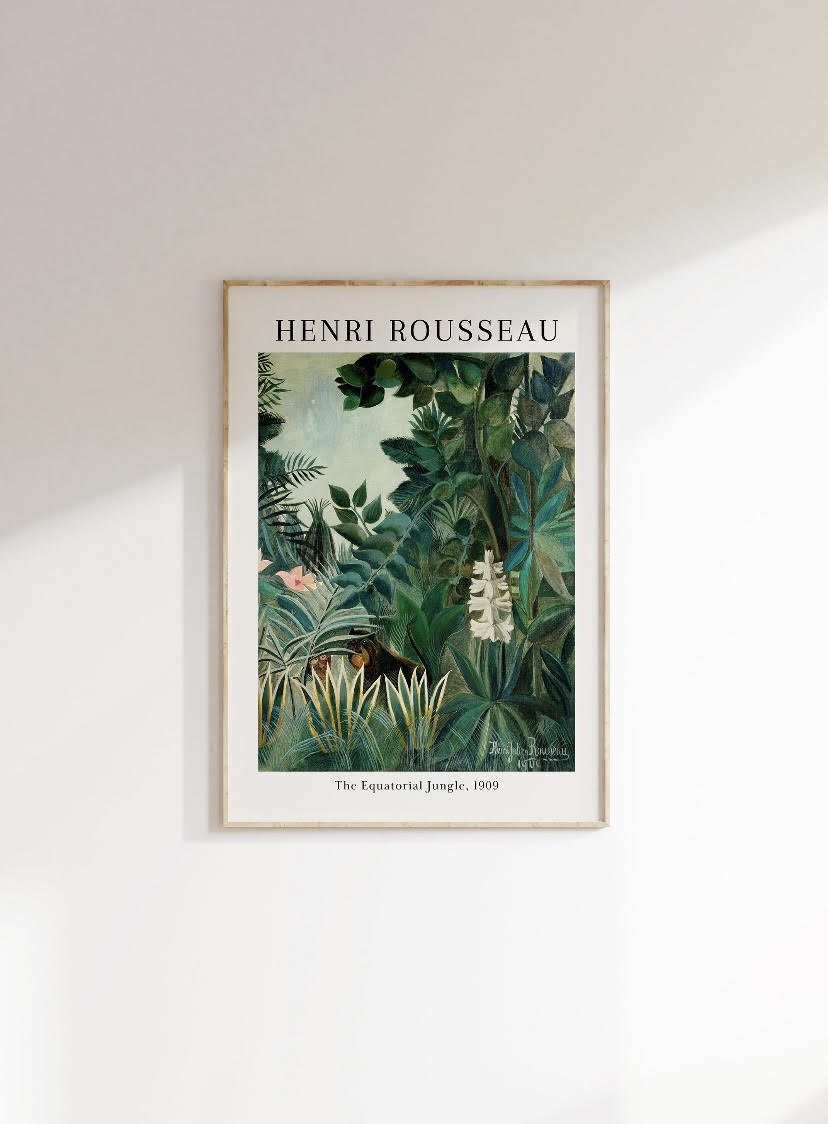 Equatorial Jungle Print by Henri Rousseau