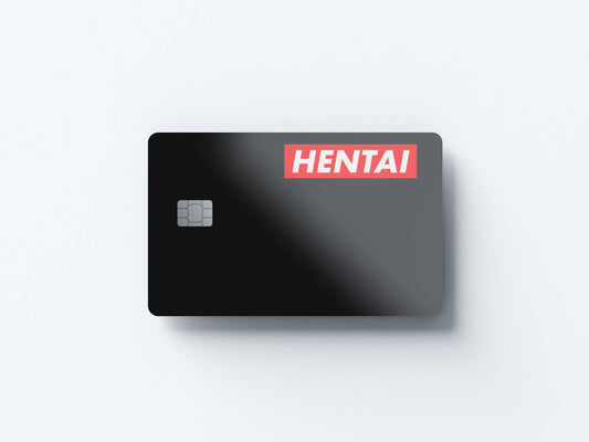 Watercolor hentai design | credit card sticker | small chip | credit card skin for nursery and home wall decor.