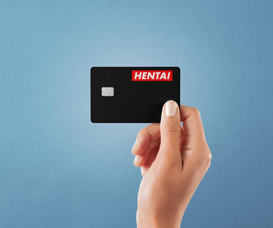 Watercolor hentai design | credit card sticker | small chip | credit card skin for nursery and home wall decor.