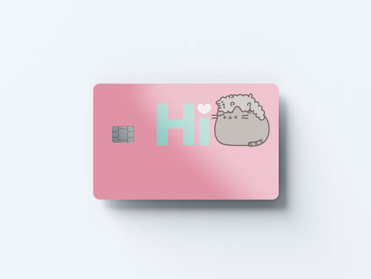 Watercolor hi design | credit card sticker | small chip | credit card skin for nursery and home wall decor.