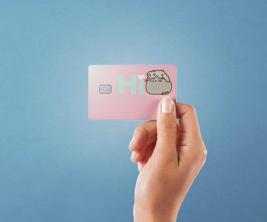 Watercolor hi design | credit card sticker | small chip | credit card skin for nursery and home wall decor.