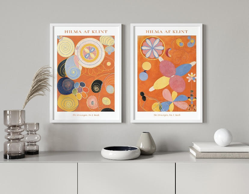 Hilma AF Klint Orange Duo Print Set: The Ten Largest Youth Collection