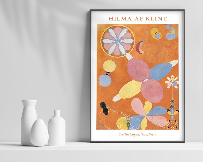 Hilma AF Klint Orange Duo Print Set: The Ten Largest Youth Collection