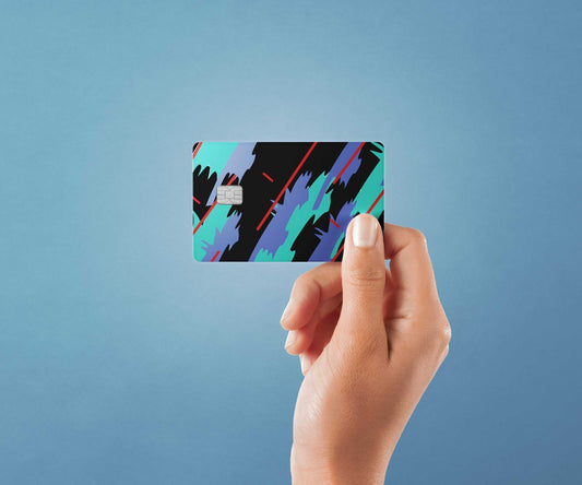 Watercolor hks design | credit card sticker | small chip | credit card skin for nursery and home wall decor.