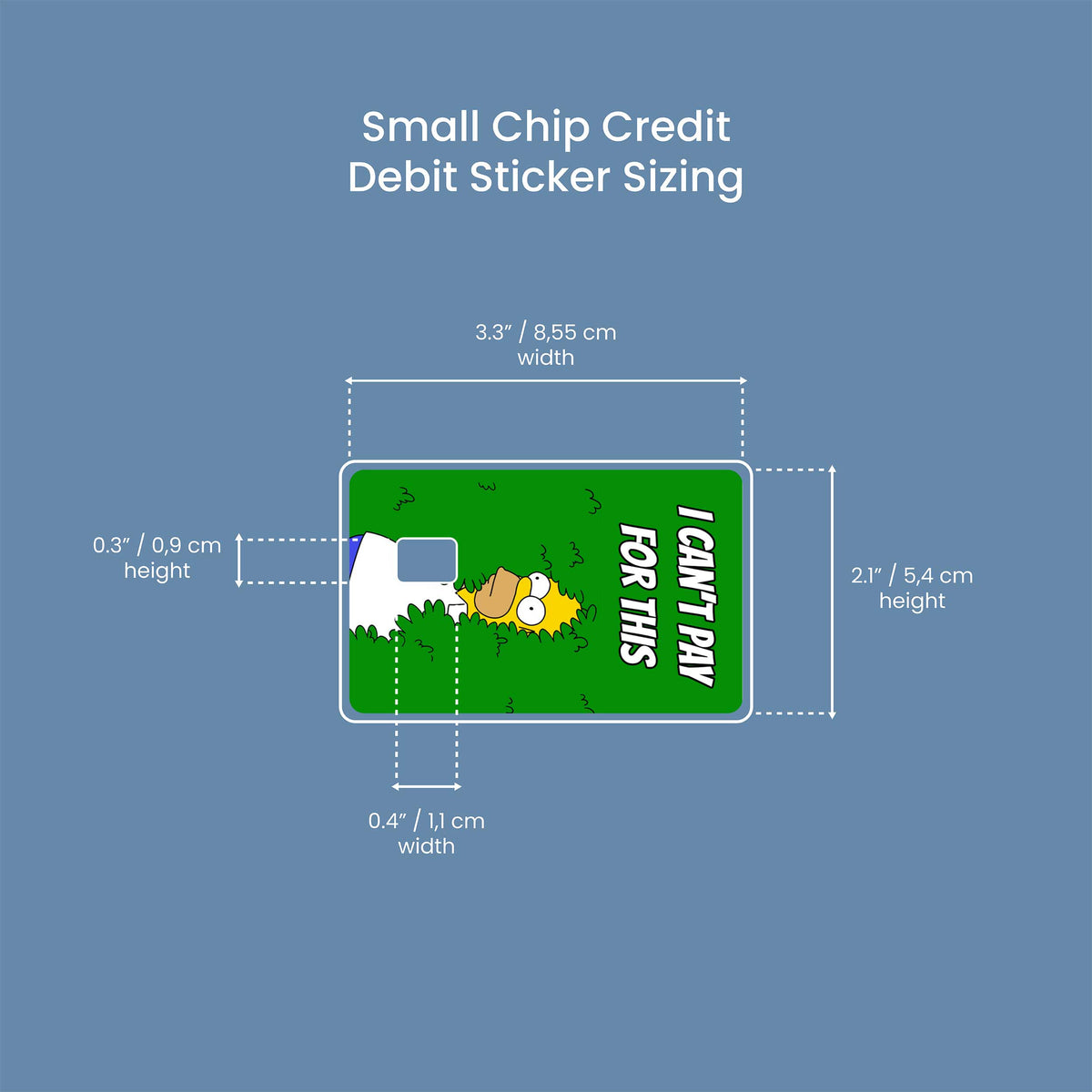Homer Cant Pay For This - Premium Vinyl Credit Card Skin Cover by Wonderwallsboutique