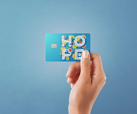 Watercolor hope design | credit card sticker | small chip | credit card skin for nursery and home wall decor.