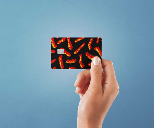 Watercolor hot cheetos design | credit card sticker | small chip | credit card skin for nursery and home wall decor.