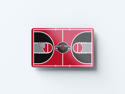 Watercolor houston rockets courtside design | credit card sticker | small chip | credit card skin for nursery and home wall decor.