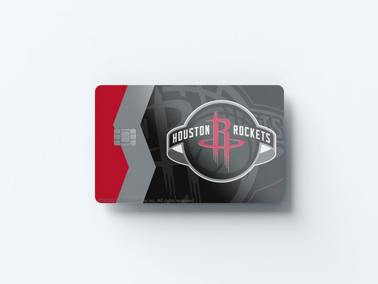 Watercolor houston rockets crossover design | credit card sticker | small chip | credit card skin for nursery and home wall decor.