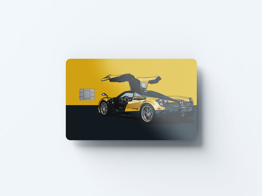 Watercolor huayra design | credit card sticker | small chip | credit card skin for nursery and home wall decor.