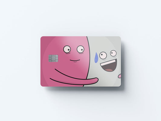 Watercolor hugsy design | credit card sticker | small chip | credit card skin for nursery and home wall decor.
