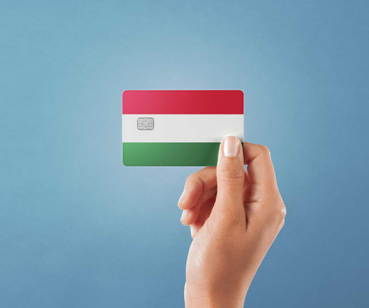 Watercolor hungary design | credit card sticker | small chip | credit card skin for nursery and home wall decor.
