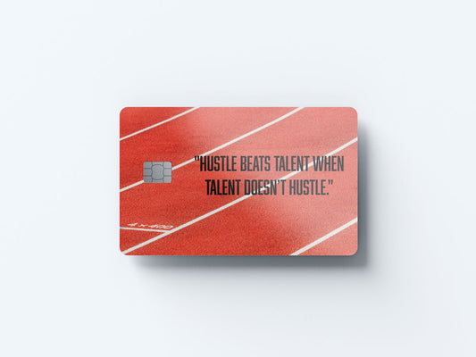 Watercolor hustle beats talent design | credit card sticker | small chip | credit card skin for nursery and home wall decor.