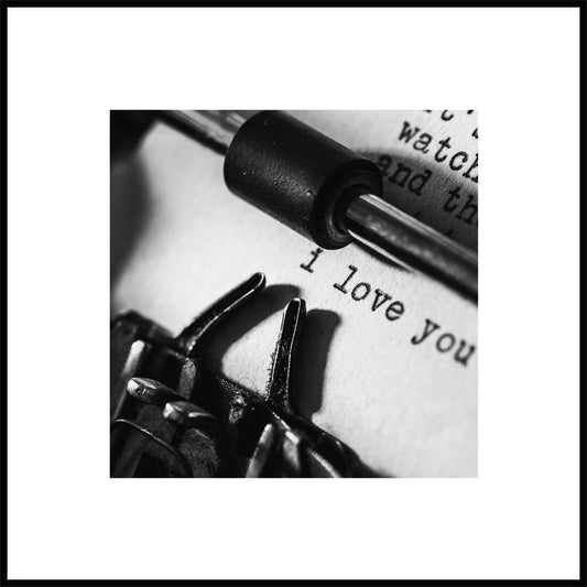 Watercolor love letter poster for nursery and home wall decor.