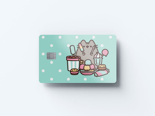 Watercolor ice cream for days design | credit card sticker | small chip | credit card skin for nursery and home wall decor.