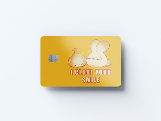 Watercolor i c love your smile design | credit card sticker | small chip | credit card skin for nursery and home wall decor.