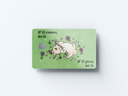 Watercolor if it comes let it design | credit card sticker | small chip | credit card skin for nursery and home wall decor.