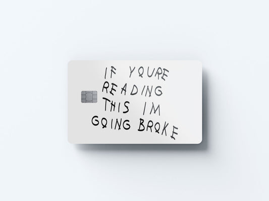 Watercolor if you're reading this design | credit card sticker | small chip | credit card skin for nursery and home wall decor.