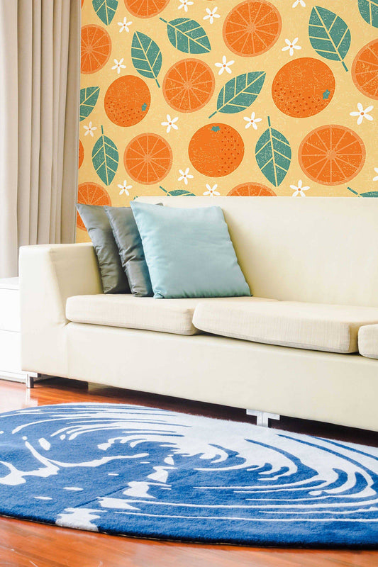 Vintage Oranges | Removable Wallpaper | Self-adhesive | Temporary wallpaper #38