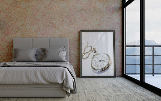 Watercolor peonies | removable wallpaper | self-adhesive | temporary wallpaper #283 for nursery and home wall decor.