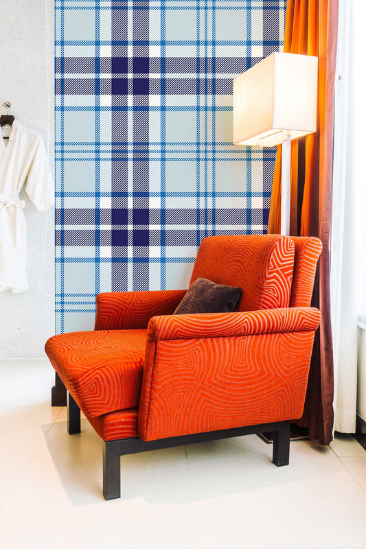 Watercolor tartan plaid | removable wallpaper | self-adhesive | temporary wallpaper #266 for nursery and home wall decor.